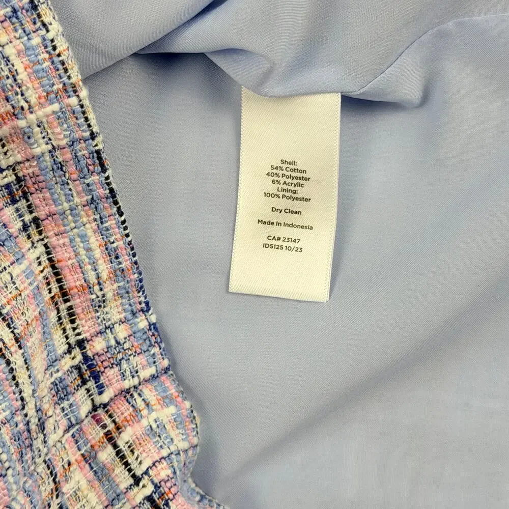 Talbots Pastel Tweed Mini Skirt Size 6 Lined Career